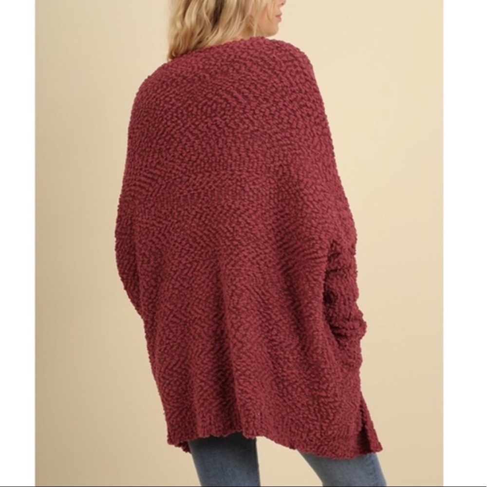 03 Cozy popcorn Knit Open Front Cardigan - Picture 2 of 2
